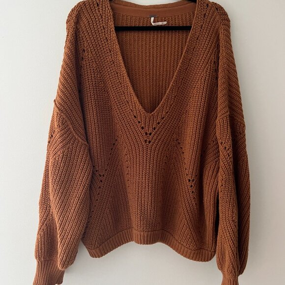 Free People All Day Long Sweater Sahara Size XL - Picture 5 of 8